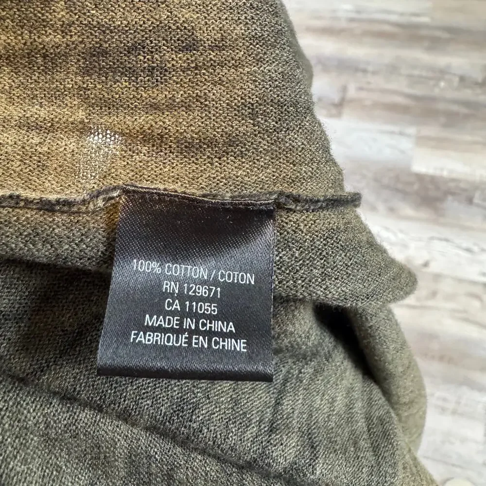 Skull Cashmere Olive Distressed Turtleneck Skull Sweater Size XS